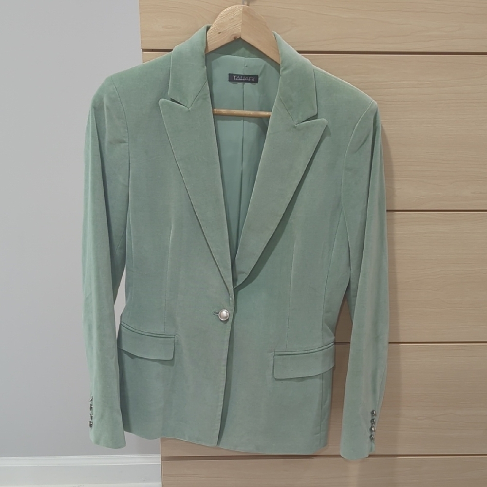 Tailored Green Blazer by Tahari